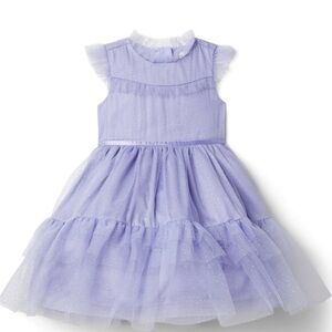 Gorgeous Janie and Jack Lavender Tulle Dress size 3 toddler girl formal EUC